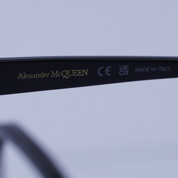 Alexander McQueen AM0286O 001 Eyeglasses Black 55mm Square Frame - Picture 7 of 10